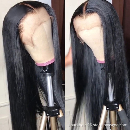 Wholesale 150% 180% Hd Invisible Swiss Lace Front Wig Brazilian Human Hair,100% Virgin Brazilian Human Hair Lace Front Wigs